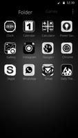 Black Crystal Apple for Phone X and OS 11 Theme ảnh chụp màn hình 2