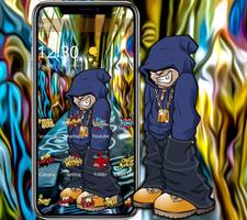 Graffiti hip hop theme Cartaz
