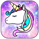 Thème de paillettes brillantes Galaxy Unicorn APK