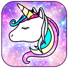 Galaxy Unicorn Shiny Glitter Theme আইকন