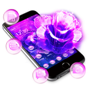 Purple Fantasy Rose Theme APK