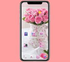 Pink rose love wallpaper Affiche