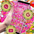 expensive jewelry theme DIY pink wallpaper