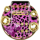Pink Leopard Diamond Theme icône