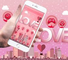 Pink Romantic Love Theme plakat