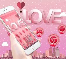 Pink Romantic Love Theme スクリーンショット 1