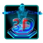 Thème 3D holographique de superman de technologie icône