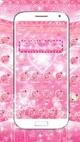 スパークリングラブダイヤモンドテーマ ロマンチックピンクの女の子の風の壁紙 スクリーンショット 1