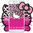 APK Pink Silver Diamond Leopard Kitty Theme