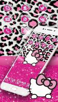 Pink Silver Diamond Leopard Kitty Theme स्क्रीनशॉट 3