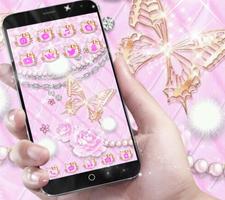 Pink Diamond Butterfly Kitty Theme 포스터