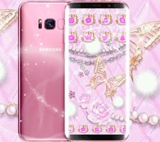 Pink Diamond Butterfly Kitty Theme 스크린샷 2