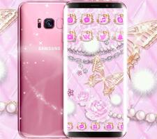 Pink Diamond Butterfly Kitty Theme captura de pantalla 2