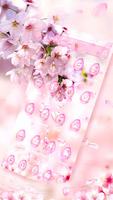 浪漫唯美櫻花飄落主題 純潔的櫻花瓣壁紙 海報