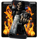 Graveyard Skull Revolver Gun Theme APK