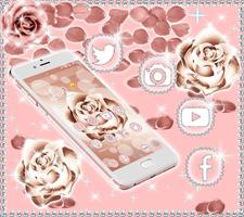 Beautiful Rose Gold Theme اسکرین شاٹ 3