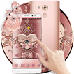 ”Rose Gold Love Hearts Butterfly Theme