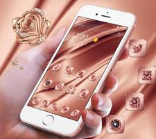 Pink Rose Gold Silk Theme imagem de tela 1