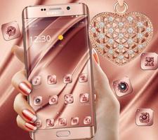 Pink Rose Gold Silk Theme imagem de tela 2