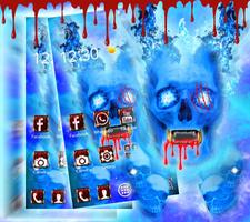 Blue Bloody Skull Theme Affiche