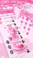 Pink Sweet Cake Theme syot layar 1