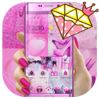 Pink Photo Grid Freestyle Collage Theme icon