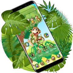 可愛的卡通猴子主題 APK 下載