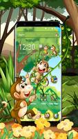 Das niedliche Cartoon-Affe-Thema Screenshot 2