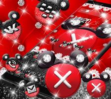 Cute Micky theme Red wallpaper & Diamond Icon Affiche