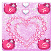 Sweet Kitty Theme Pink Heart Diamond wallpaper