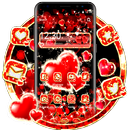 閃亮的金色愛心主題 浪漫透明愛心氣泡壁紙 APK