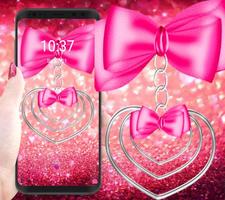 pretty pink love theme pretty wallpaper постер