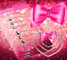 pretty pink love theme pretty wallpaper स्क्रीनशॉट 1