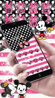 Pink White Black Micky Theme Affiche