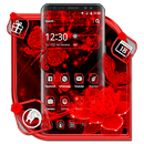 Noir rouge Rose Thème APK