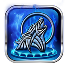 Ice moon fire wave mobile phone theme icon