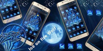 Ice moon fire wave mobile phone theme Affiche