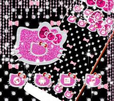 پوستر Pink Diamond Kitty Bowknot tema Theme