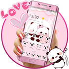 Pink Cute Panda Lovers أيقونة