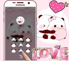 Pink Cute Panda Lovers تصوير الشاشة 3