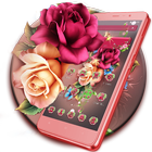 Garnet red rose Theme icône