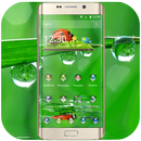 Green nature water drops wallpaper theme APK