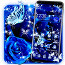 夢幻藍色妖姬主題 神秘的藍玫瑰雨滴壁紙 APK