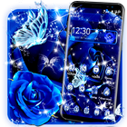 Blue Rose Raindrops Theme আইকন