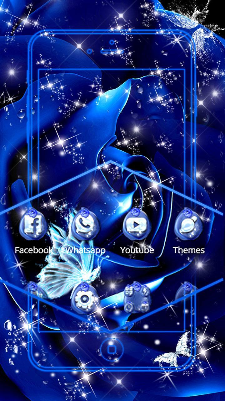 夢幻藍色妖姬主題神秘的藍玫瑰雨滴壁紙安卓下载 安卓版apk 免费下载