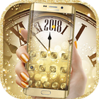 Golden Luxury Roman Clock 2018 Theme 아이콘