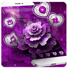 beauty purple crystal theme purple wallpaper icône