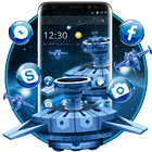 Digital 3D Space Galaxy Theme icône