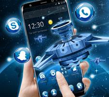 Digital 3D Space Galaxy Theme Plakat