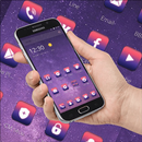 Purple bright starry sky theme APK